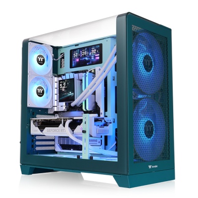 View 390 Air Transformative Teal Mid Tower Chassis